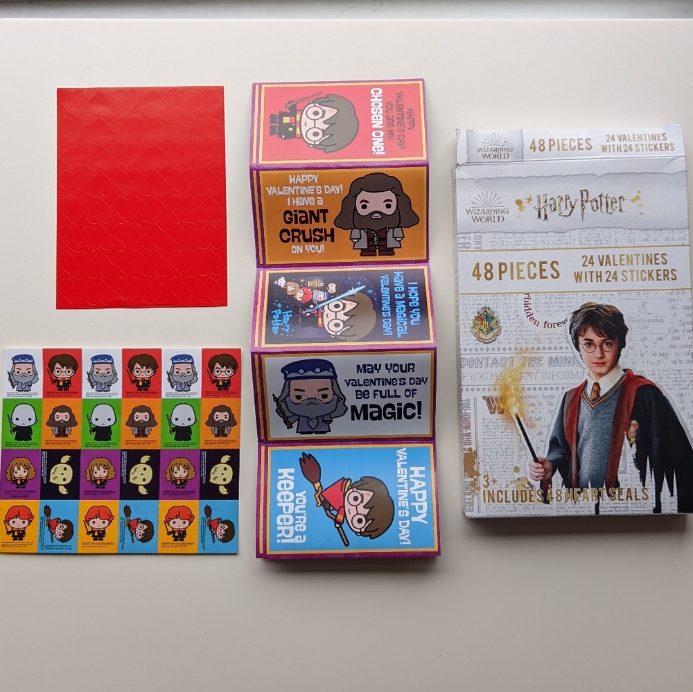set of two: star wars & harry potter valentine's day cards
